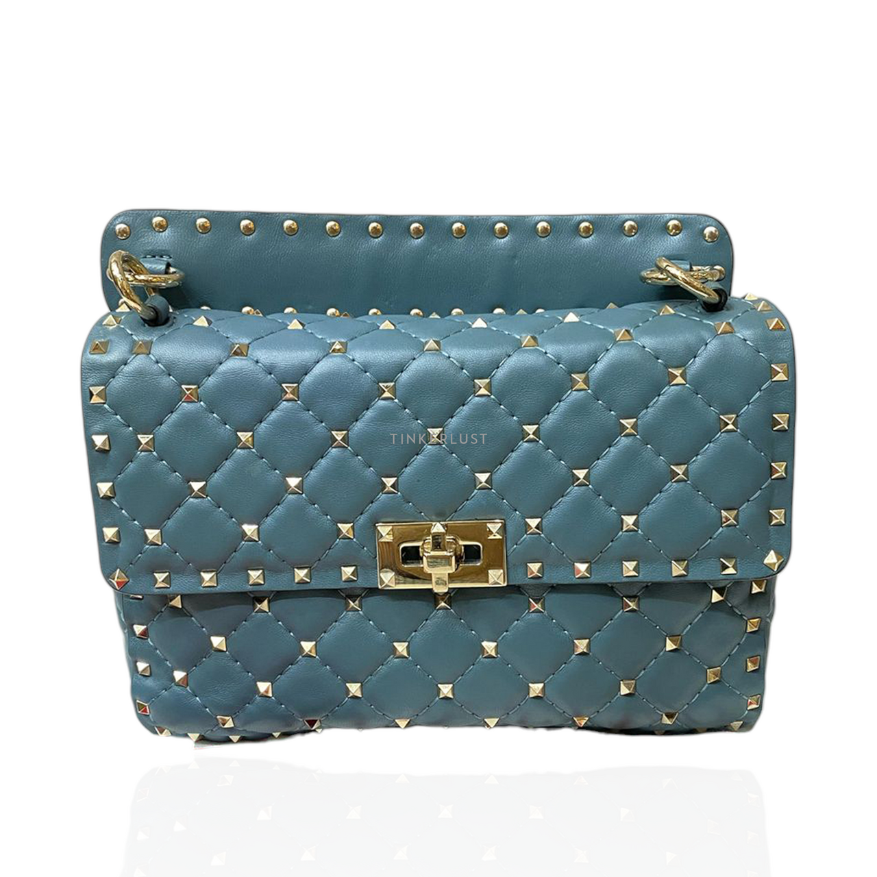 Blue valentino rockstud bag deals